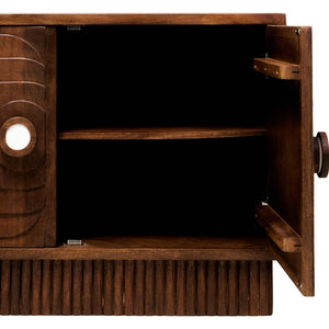Sangar Two Door Mango Wood Carved Sideboard - Canwell Interiors Limited - Xshowhome