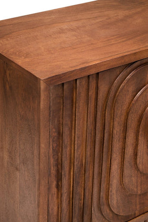 Sangar Two Door Mango Wood Carved Sideboard - Canwell Interiors Limited - Xshowhome