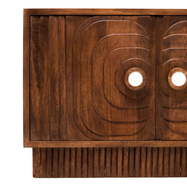 Sangar Two Door Mango Wood Carved Sideboard - Canwell Interiors Limited - Xshowhome