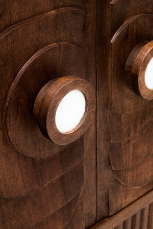Sangar Two Door Mango Wood Carved Sideboard - Canwell Interiors Limited - Xshowhome