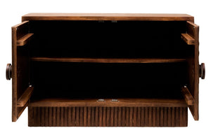 Sangar Two Door Mango Wood Carved Sideboard - Canwell Interiors Limited - Xshowhome