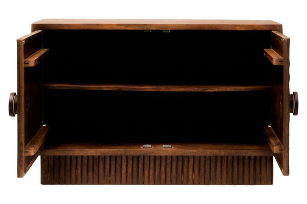 Sangar Two Door Mango Wood Carved Sideboard - Canwell Interiors Limited - Xshowhome