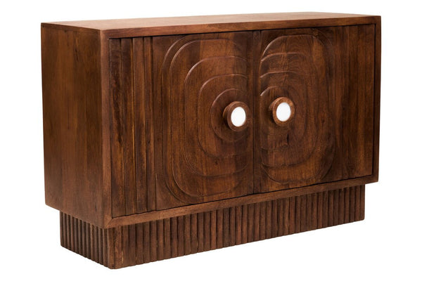 Sangar Two Door Mango Wood Carved Sideboard - Canwell Interiors Limited - Xshowhome