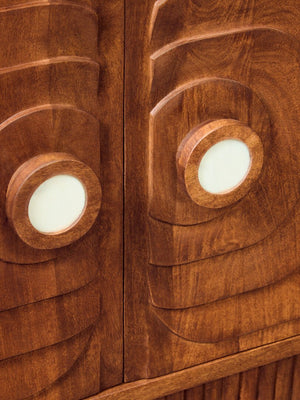 Sangar Two Door Mango Wood Carved Sideboard - Canwell Interiors Limited - Xshowhome