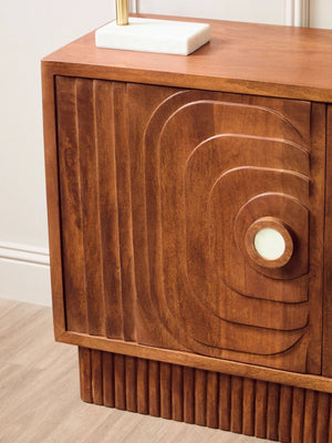 Sangar Two Door Mango Wood Carved Sideboard - XShowhome Limited - Xshowhome