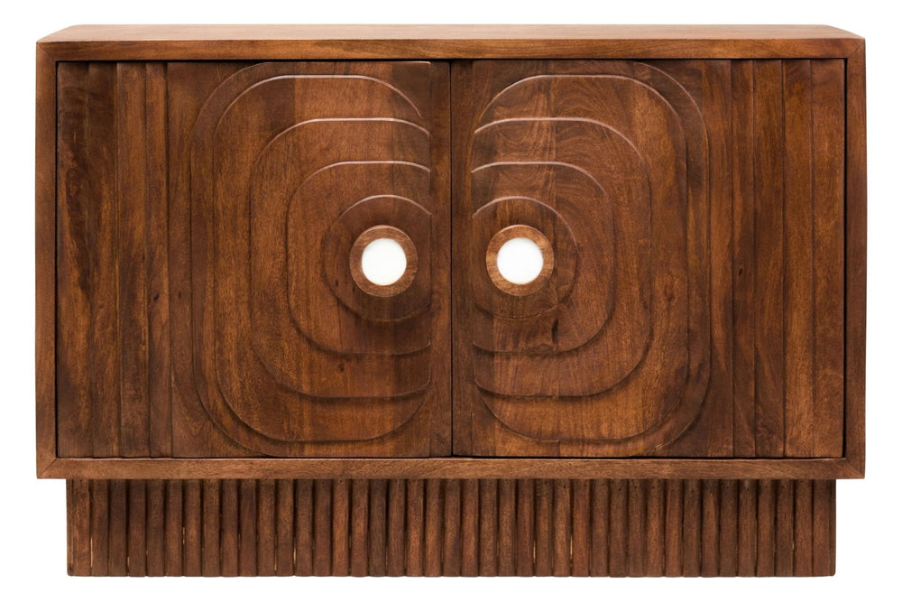 Sangar Two Door Mango Wood Carved Sideboard - XShowhome Limited - Xshowhome