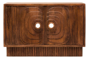 Sangar Two Door Mango Wood Carved Sideboard - XShowhome Limited - Xshowhome