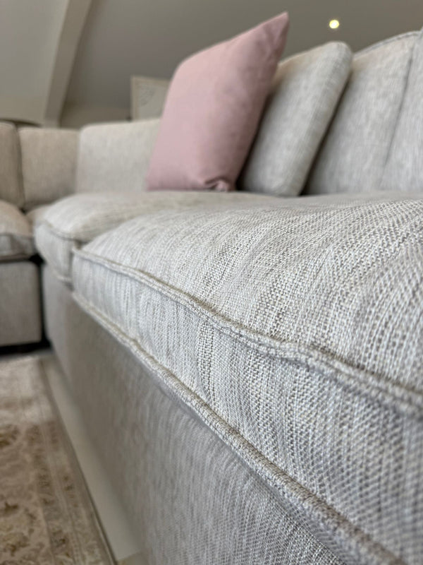 Santorini Sofa Grey Large Corner with Footstool - XShowhome Limited - Xshowhome