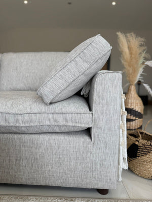 Santorini Sofa Grey Large Corner with Footstool - XShowhome Limited - Xshowhome
