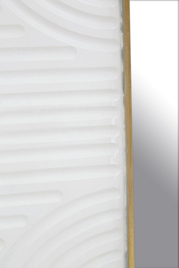 Saras White Finish Mango Wood Wall Mirror - Canwell Interiors Limited - Xshowhome