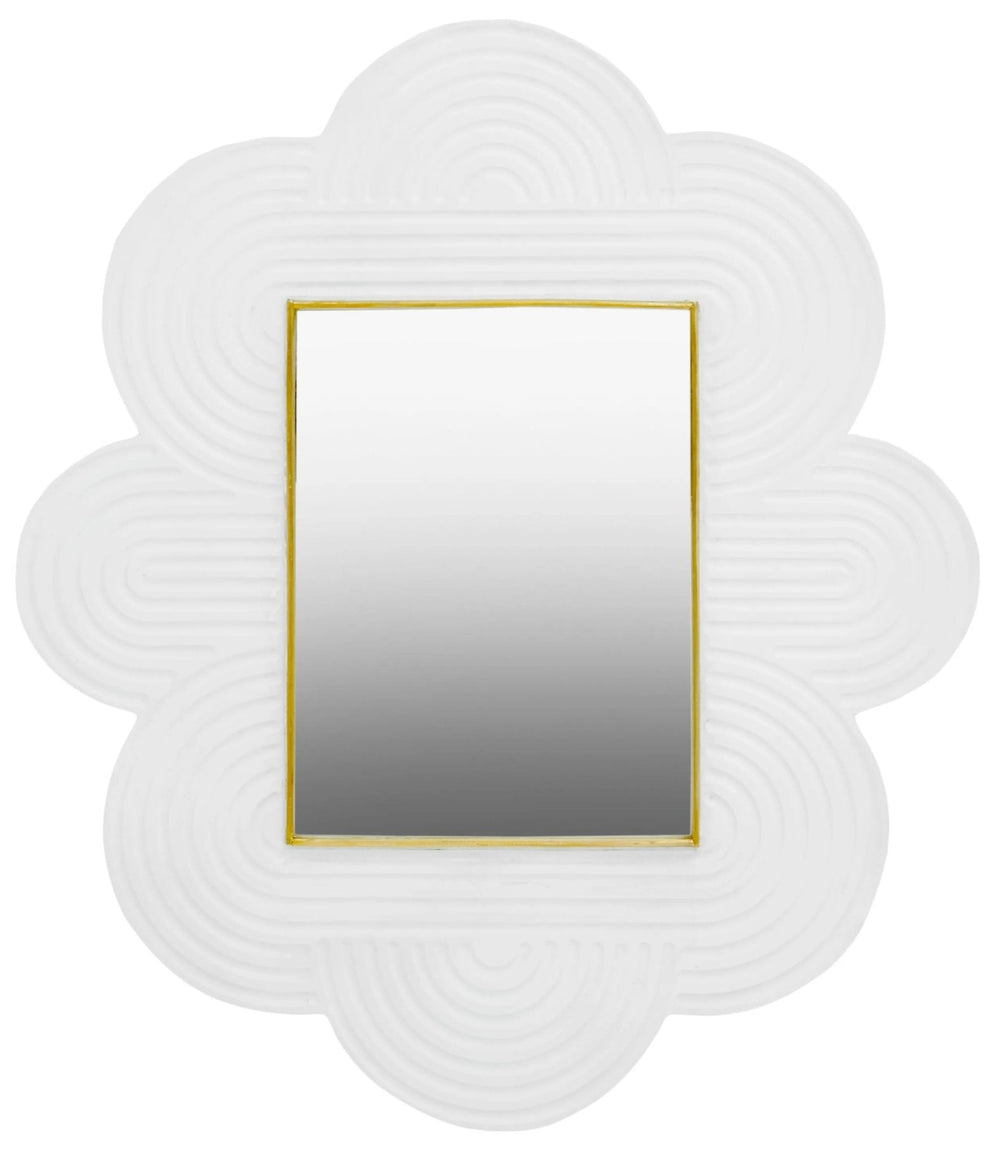 Saras White Finish Mango Wood Wall Mirror - XShowhome Limited - Xshowhome
