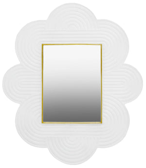 Saras White Finish Mango Wood Wall Mirror - XShowhome Limited - Xshowhome