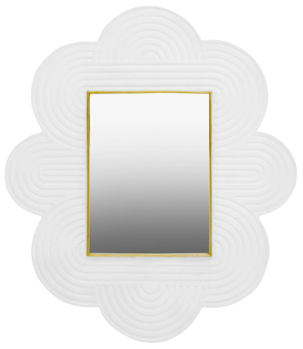 Saras White Finish Mango Wood Wall Mirror - XShowhome Limited - Xshowhome