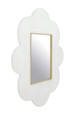Saras White Finish Mango Wood Wall Mirror - XShowhome Limited - Xshowhome