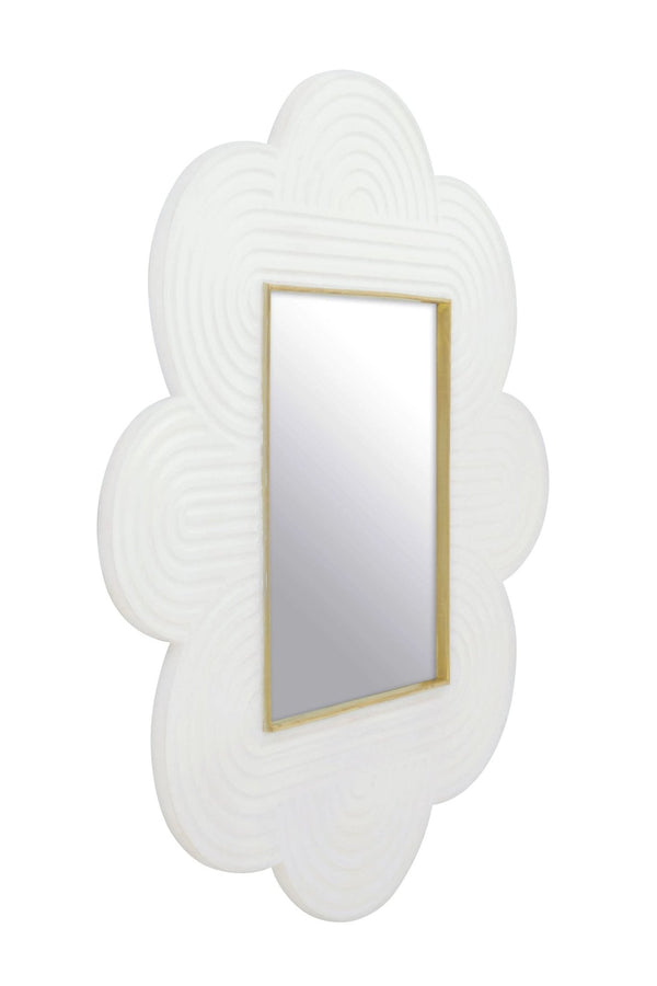 Saras White Finish Mango Wood Wall Mirror - XShowhome Limited - Xshowhome