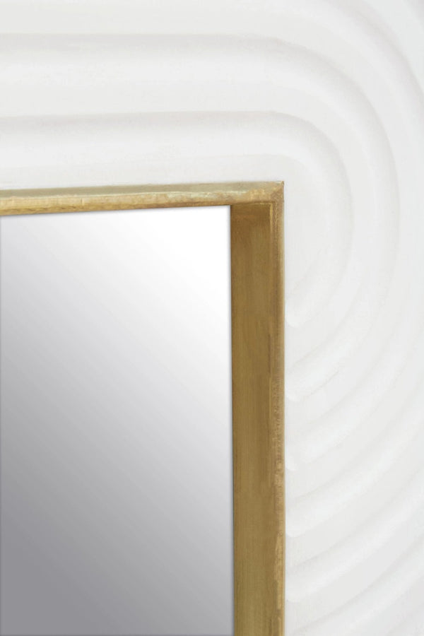 Saras White Finish Mango Wood Wall Mirror - XShowhome Limited - Xshowhome