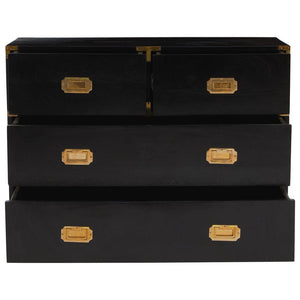 Sarter Four Drawer Black Mango Wood Chest - Canwell Interiors Limited - Xshowhome