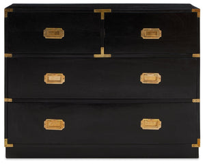 Sarter Four Drawer Black Mango Wood Chest - Canwell Interiors Limited - Xshowhome