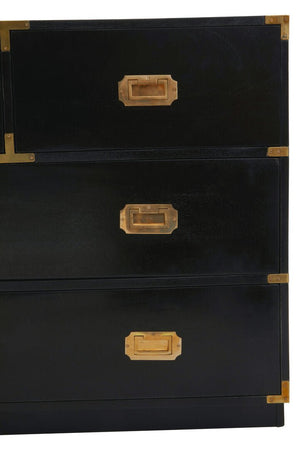 Sarter Four Drawer Black Mango Wood Chest - Canwell Interiors Limited - Xshowhome