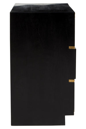 Sarter Four Drawer Black Mango Wood Chest - Canwell Interiors Limited - Xshowhome