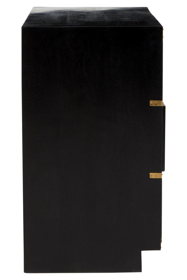 Sarter Four Drawer Black Mango Wood Chest - Canwell Interiors Limited - Xshowhome