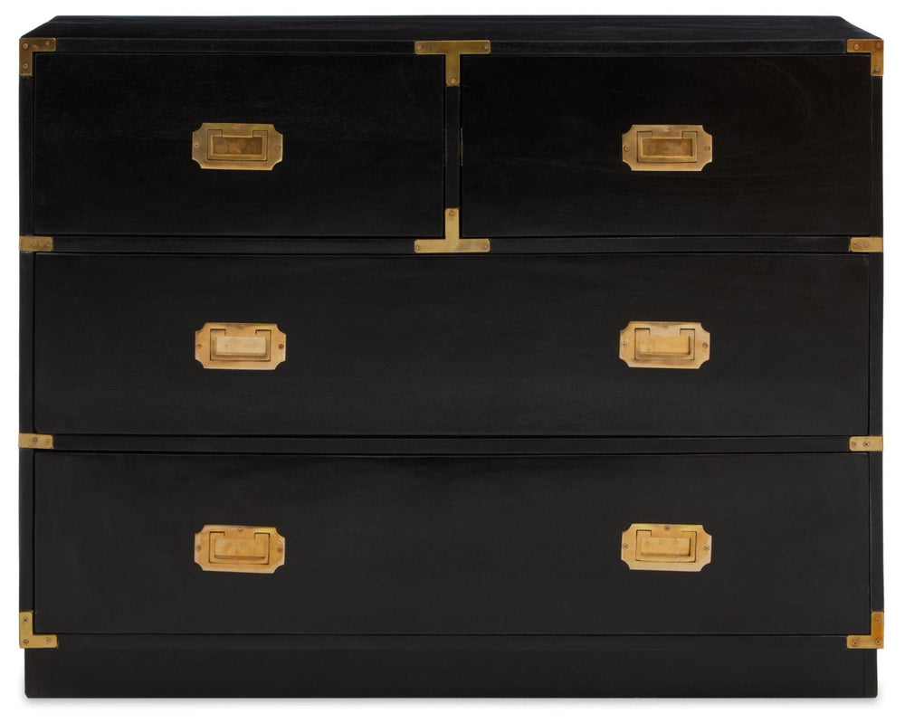 Sarter Four Drawer Black Mango Wood Chest - XShowhome Limited - Xshowhome