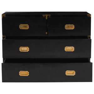 Sarter Four Drawer Black Mango Wood Chest - XShowhome Limited - Xshowhome