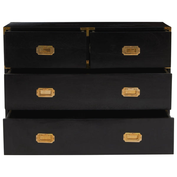 Sarter Four Drawer Black Mango Wood Chest - XShowhome Limited - Xshowhome