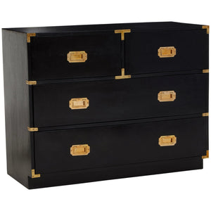 Sarter Four Drawer Black Mango Wood Chest - XShowhome Limited - Xshowhome