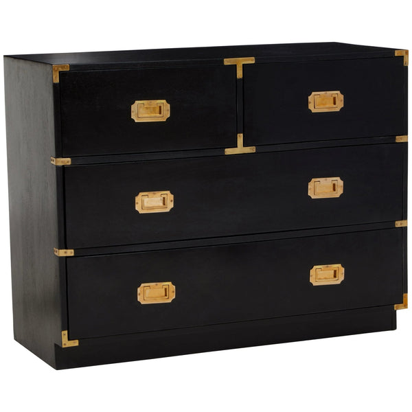 Sarter Four Drawer Black Mango Wood Chest - XShowhome Limited - Xshowhome