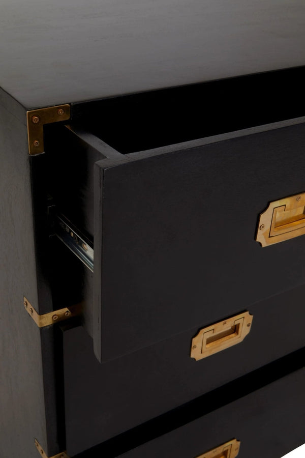 Sarter Four Drawer Black Mango Wood Chest - XShowhome Limited - Xshowhome
