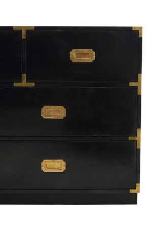 Sarter Seven Drawer Black Mango Wood Chest - Canwell Interiors Limited - Xshowhome