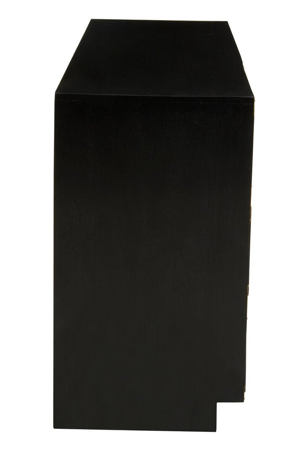 Sarter Seven Drawer Black Mango Wood Chest - Canwell Interiors Limited - Xshowhome