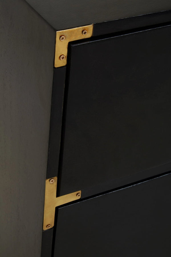 Sarter Seven Drawer Black Mango Wood Chest - XShowhome Limited - Xshowhome