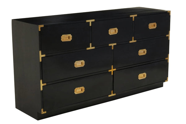 Sarter Seven Drawer Black Mango Wood Chest - XShowhome Limited - Xshowhome