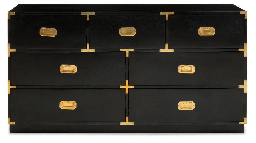 Sarter Seven Drawer Black Mango Wood Chest - XShowhome Limited - Xshowhome