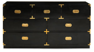 Sarter Seven Drawer Black Mango Wood Chest - XShowhome Limited - Xshowhome