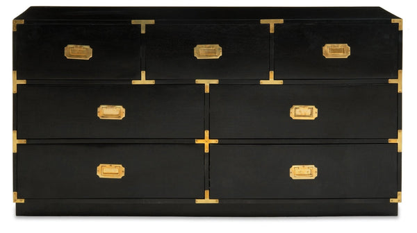 Sarter Seven Drawer Black Mango Wood Chest - XShowhome Limited - Xshowhome