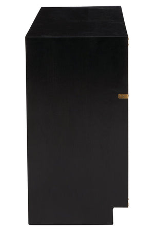 Sarter Two Drawer Black Mango Wood Console Table - Canwell Interiors Limited - Xshowhome