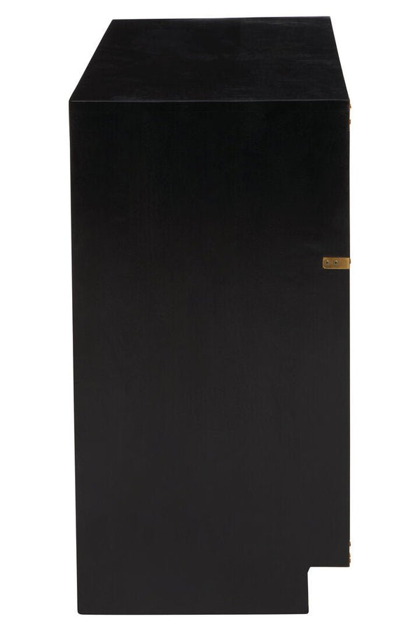 Sarter Two Drawer Black Mango Wood Console Table - Canwell Interiors Limited - Xshowhome