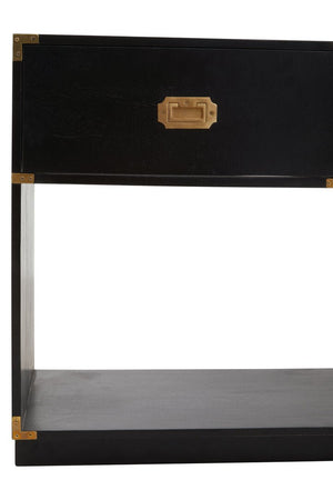 Sarter Two Drawer Black Mango Wood Console Table - Canwell Interiors Limited - Xshowhome