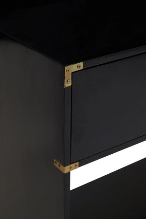 Sarter Two Drawer Black Mango Wood Console Table - XShowhome Limited - Xshowhome