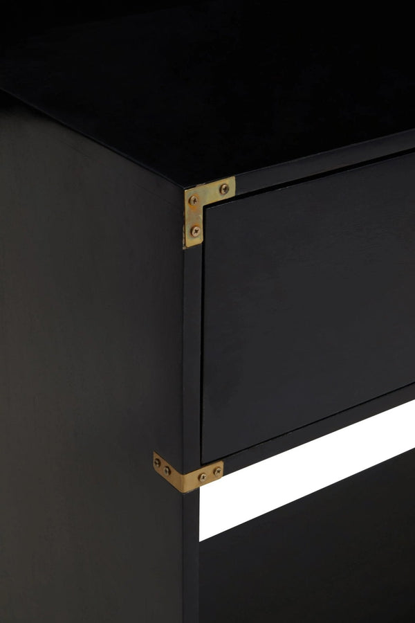 Sarter Two Drawer Black Mango Wood Console Table - XShowhome Limited - Xshowhome