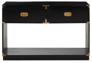 Sarter Two Drawer Black Mango Wood Console Table - XShowhome Limited - Xshowhome