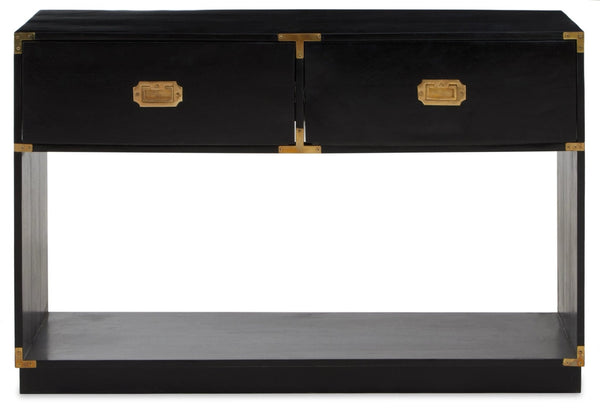 Sarter Two Drawer Black Mango Wood Console Table - XShowhome Limited - Xshowhome