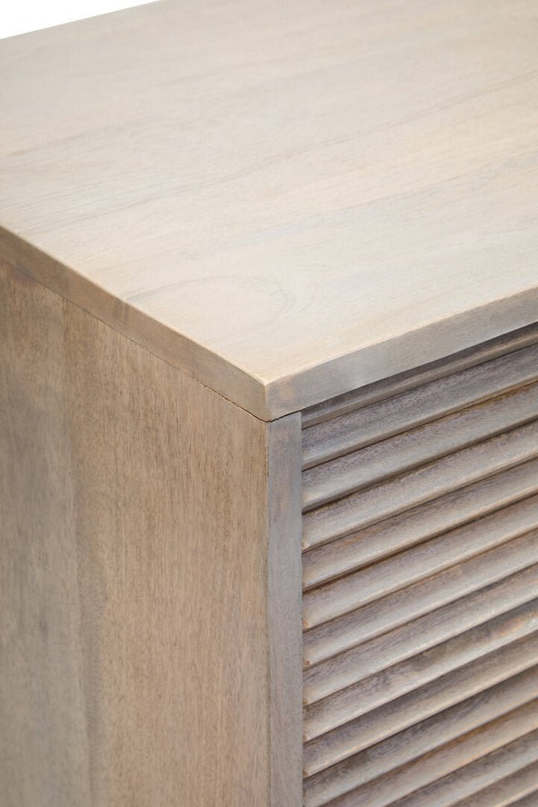 Satna Two Door Greywash Carved Mango Wood Sideboard - Canwell Interiors Limited - Xshowhome