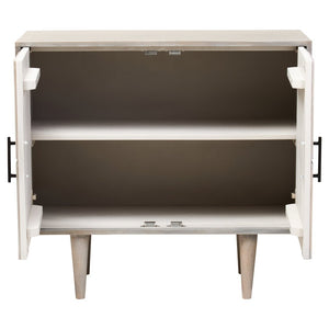 Satna Two Door Greywash Carved Mango Wood Sideboard - Canwell Interiors Limited - Xshowhome