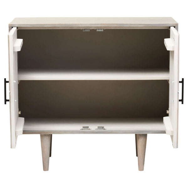 Satna Two Door Greywash Carved Mango Wood Sideboard - XShowhome Limited - Xshowhome