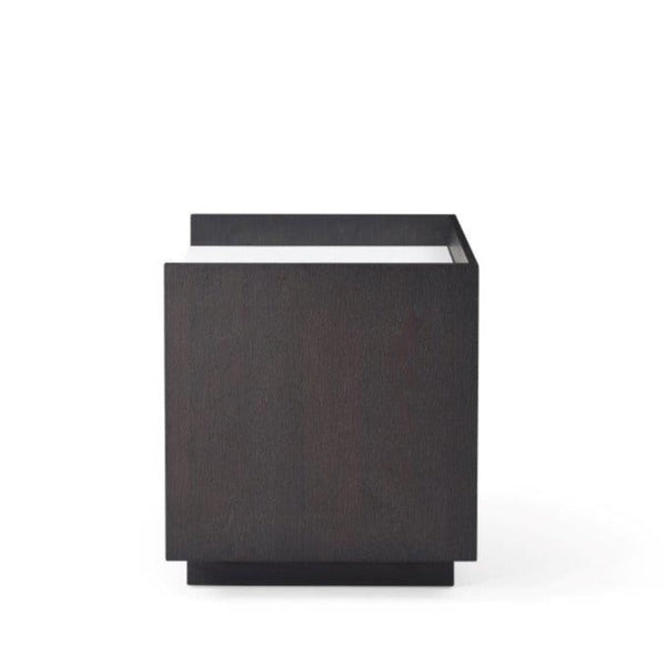 Saviour Bedside Table - White Marble & Anthracite/Grey Wash Oak - Tommy Franks
