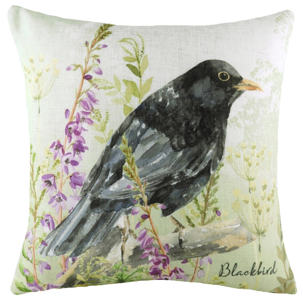 Sb Blackbird 43x43 Feather Filled Cushion Multi - Canwell Interiors Limited - Riva